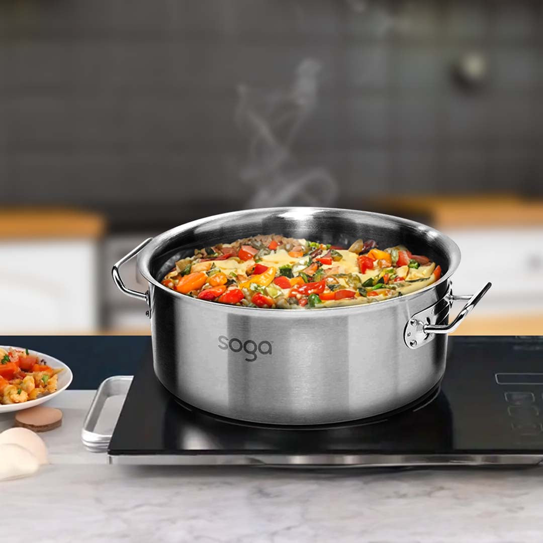 SOGA Stock Pot 83L Top Grade Thick Stainless Steel Stockpot 18/10 Without Lid