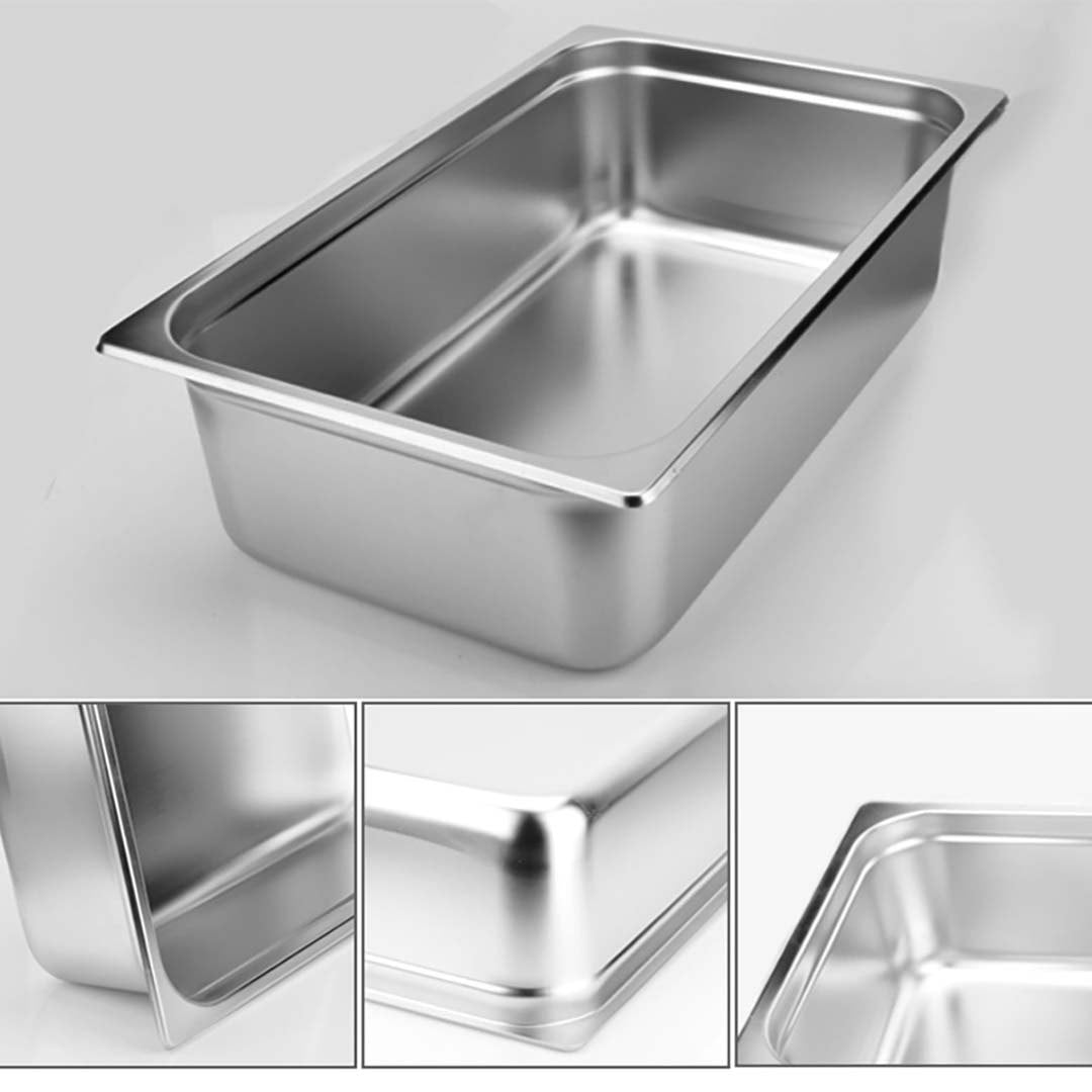 SOGA Gastronorm GN Pan Full Size 1/1 GN Pan 15cm Deep Stainless Steel Tray