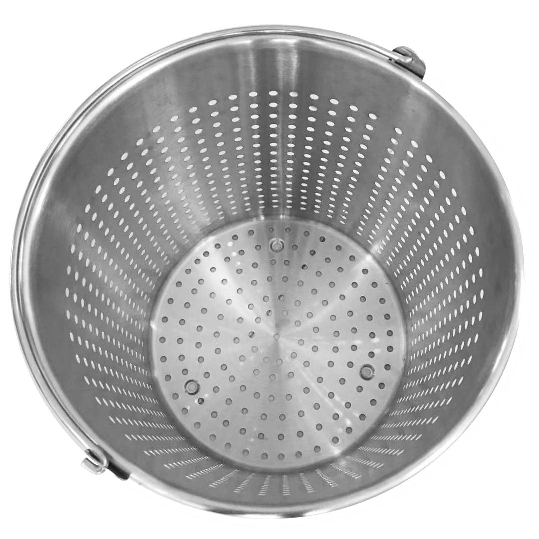 SOGA 33L 18/10 Stainless Steel Perforated Stockpot Basket Pasta Strainer with Handle