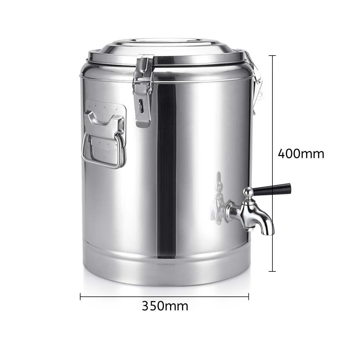 SOGA 30L Stainless Steel Insulated Stock Pot Dispenser Hot & Cold Beverage Container With Tap