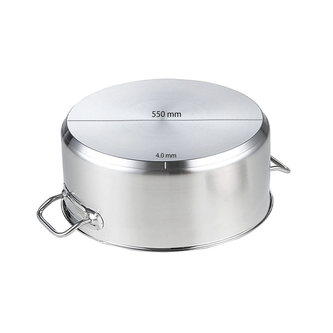 SOGA Stock Pot 83L Top Grade Thick Stainless Steel Stockpot 18/10 Without Lid