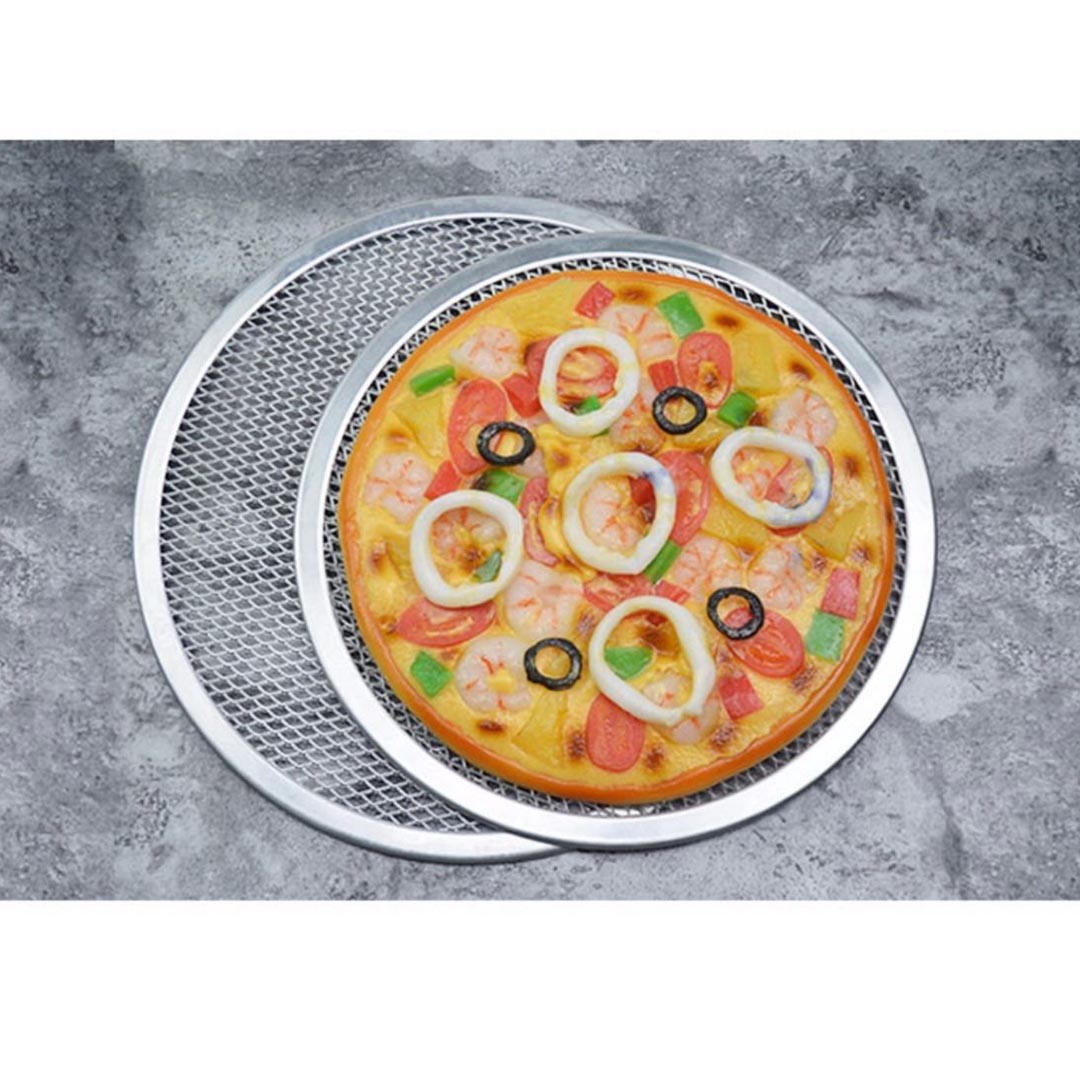 SOGA 12-inch Round Seamless Aluminium Nonstick Commercial Grade Pizza Screen Baking Pan