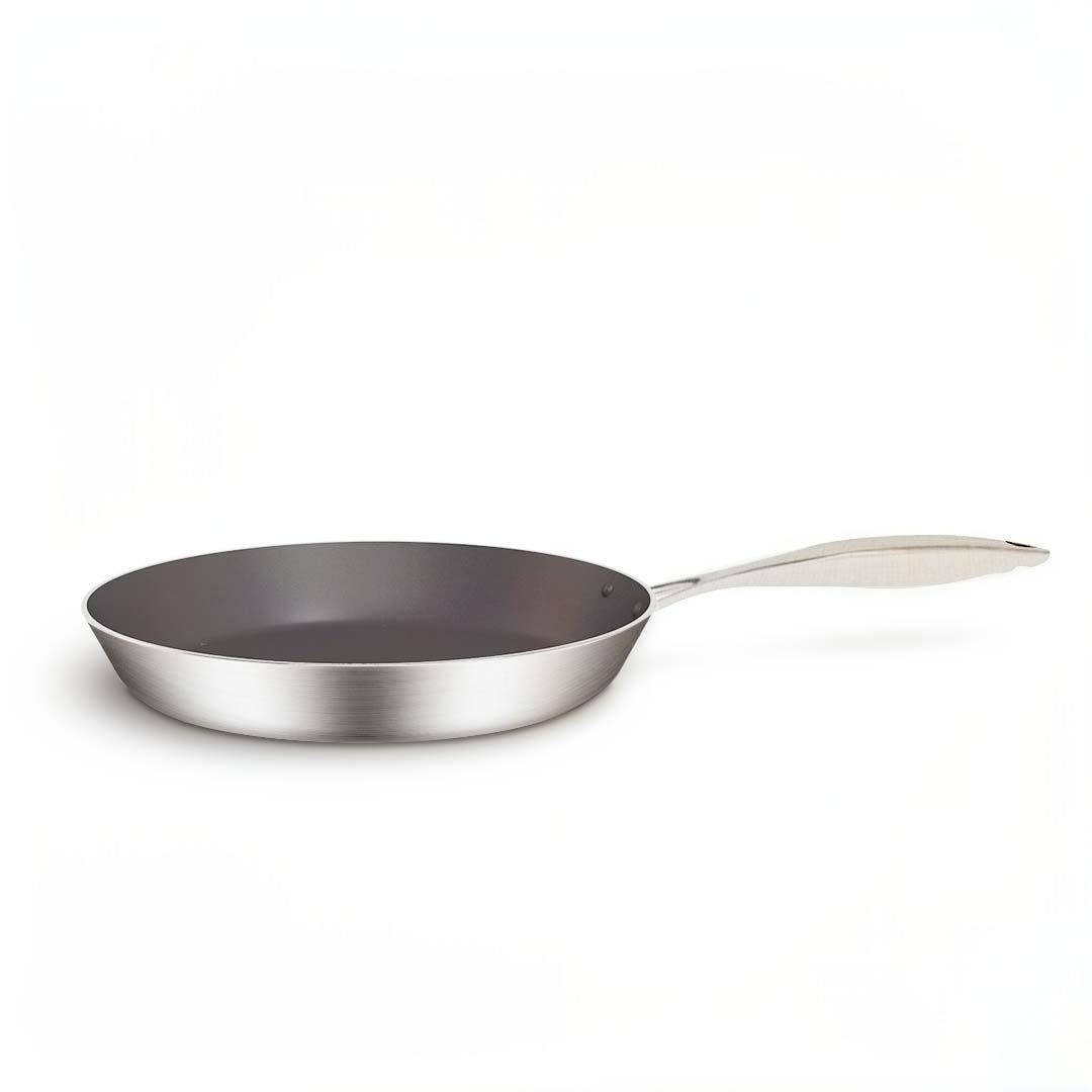 SOGA Stainless Steel Fry Pan 24cm 28cm Frying Pan Skillet Induction Non Stick Interior FryPan