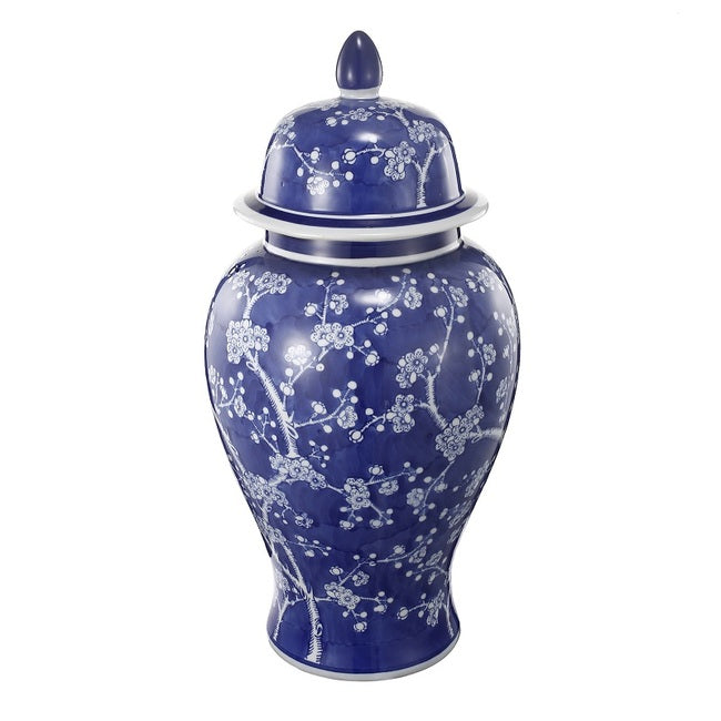 Cherry Blossom Ginger Jar 46cm. Delicate cherry blossom pattern