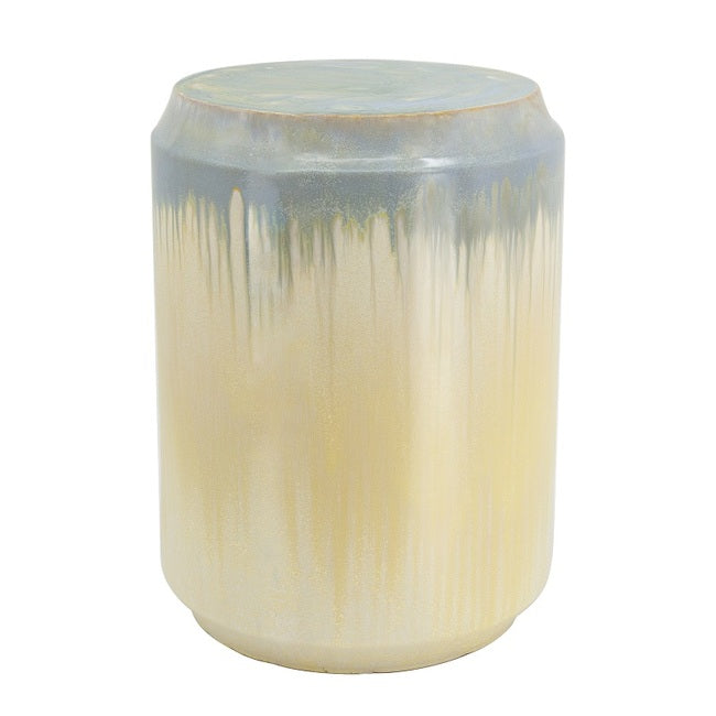 Florence Reactive Glaze Ceramic Stool. A beautiful reactive glaze finish.Simply tuck it into a corner topped with a lush potted succulent