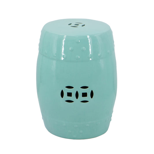 Aqua Ceramic Cut Out Stool 45cmh