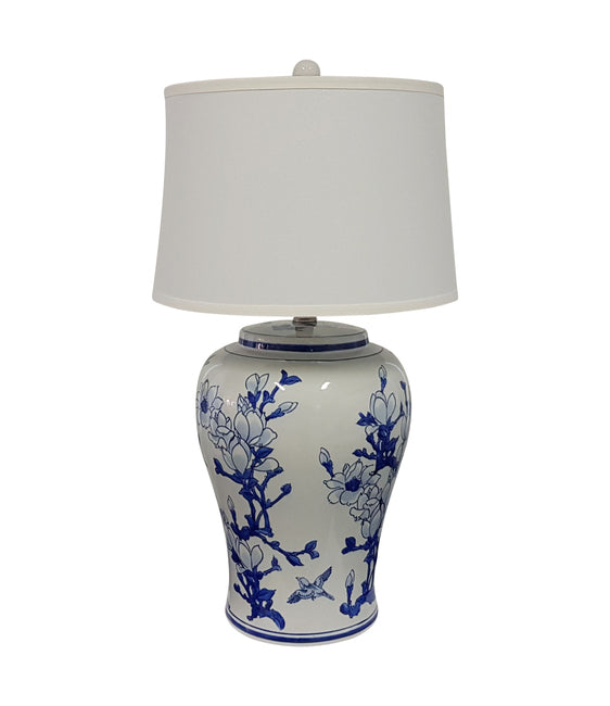 Jonquil Table Lamp 71cmh stunning blue & white ceramic