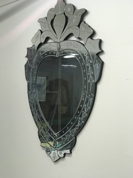 Heart Shaped Venetian Mirror Beautiful and Large 94x63cms