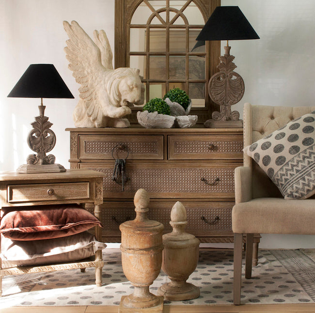 Polo Side Table/Bedside w/Shelf Oak Wash