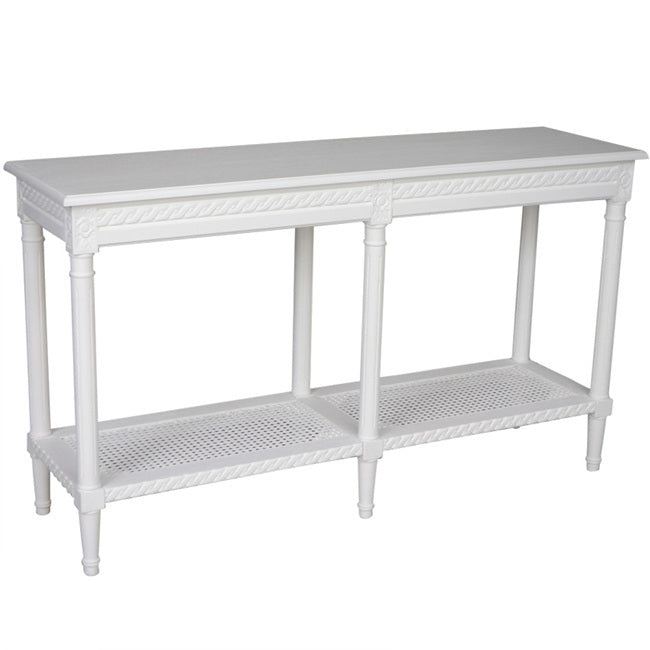 Polo Long Classic Console w/Shelf - White