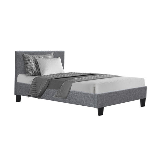 Artiss Bed Frame Single Size Grey NEO