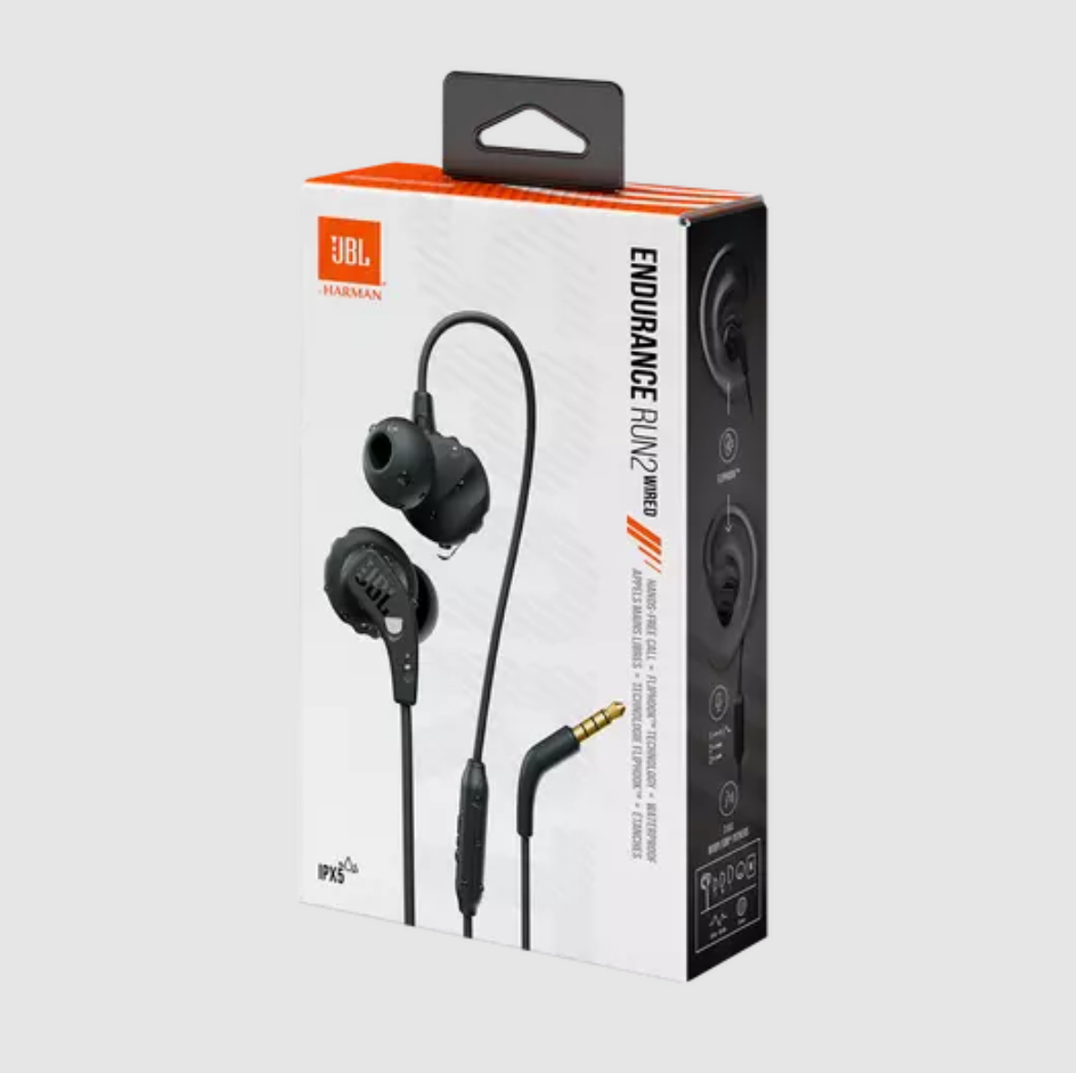 JBL Endurance Run 2 Wired In-Ear Headphones - Black