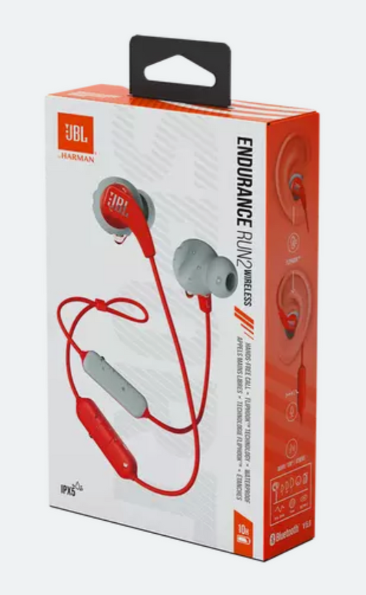 JBL Endurance Run 2 Wireless In-Ear Headphones - Coral Orange
