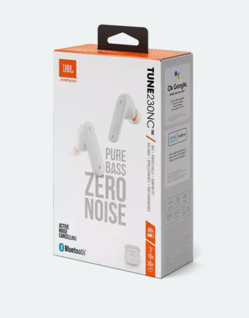 JBL Tune 230NC TWS - True Wireless Noise Cancelling Earbuds - White