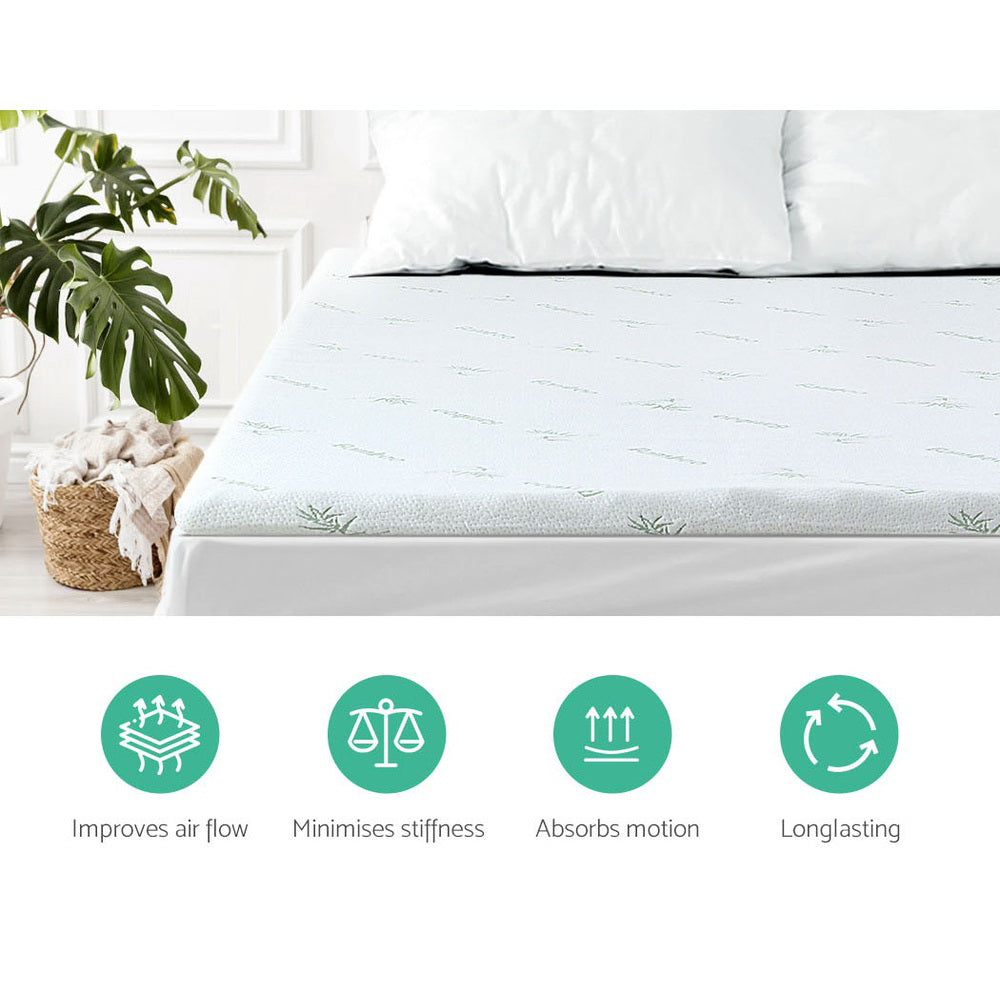 Giselle Bedding Memory Foam Mattress Topper 11-Zone 8cm Single