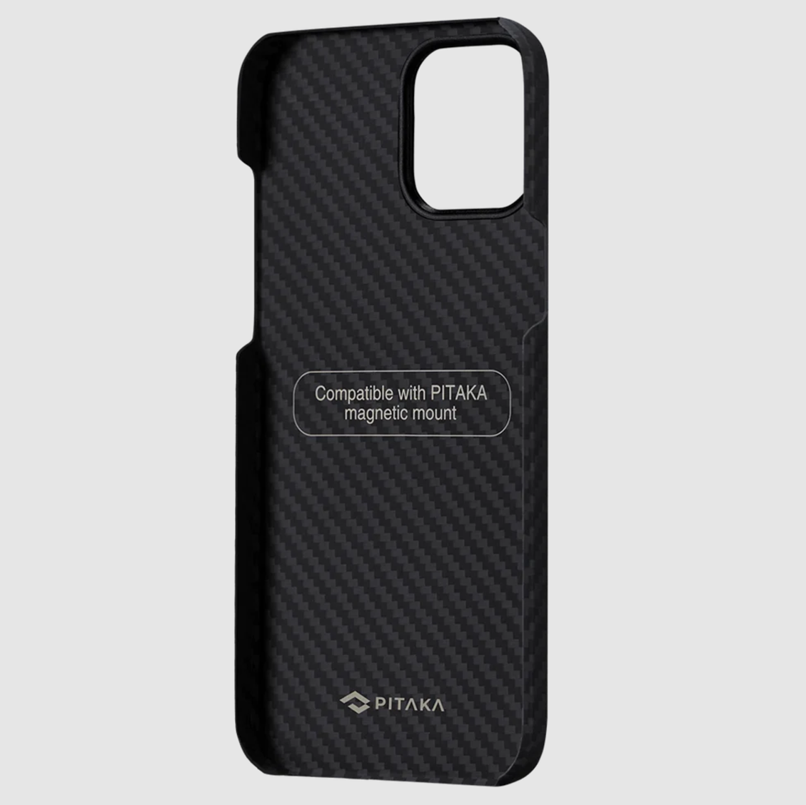 Pitaka - MagEZ Case for iPhone 12 Max 6.1" - Black / Grey Twill