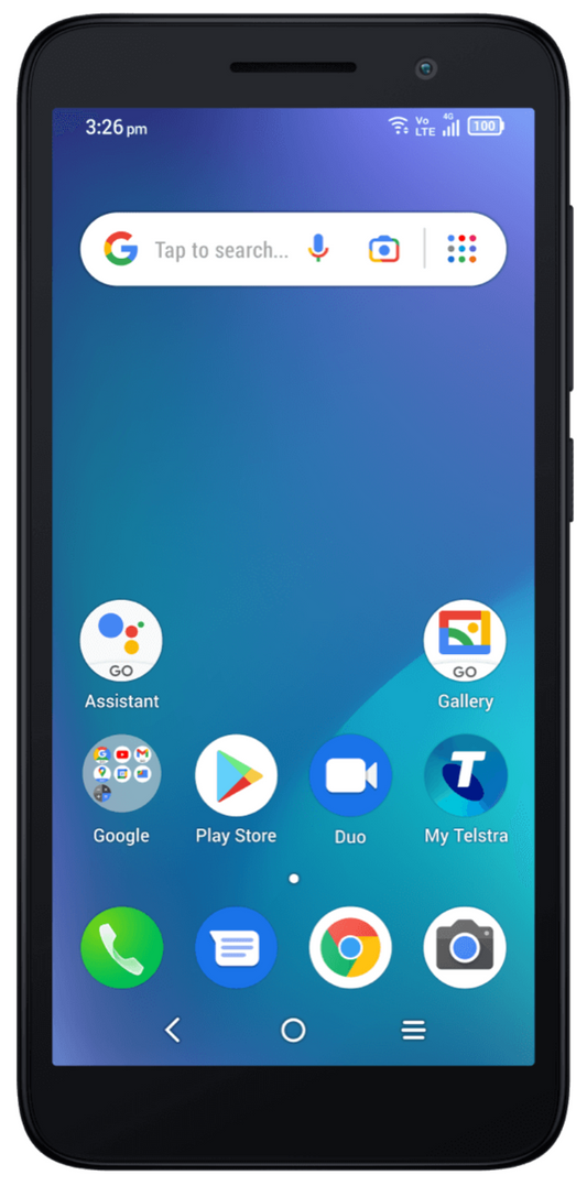 Telstra Essential 2 4GX 5″ Screen Volcano Black (Blue Tick)