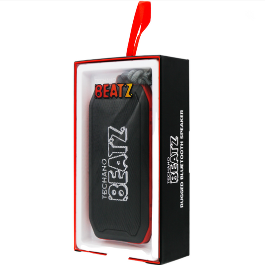 Techano Beatz Rugged IPX7 Bluetooth Speaker - Red