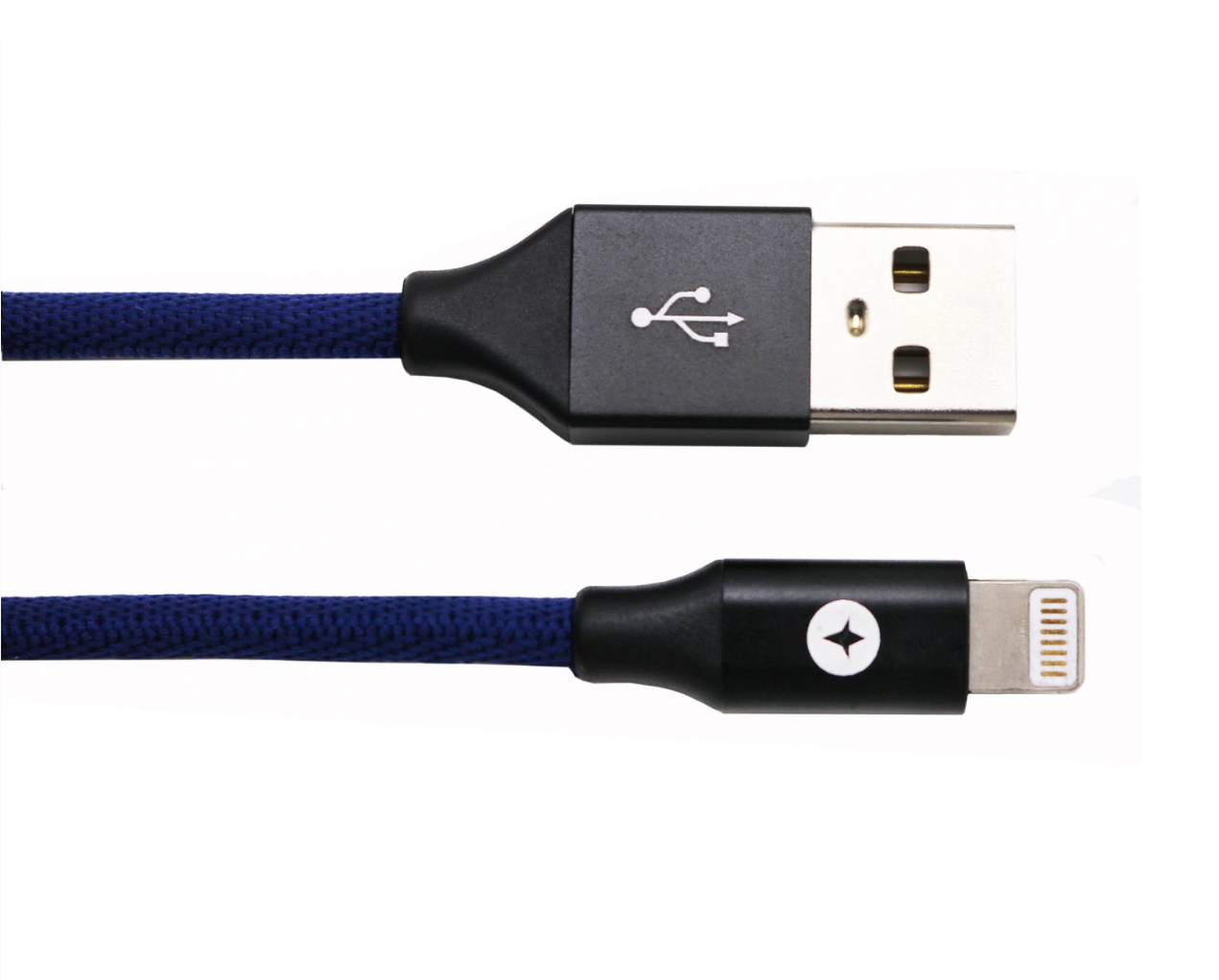 Techano - iPhone Nylon Braided MFI Lightning Cable - Fancy Blue