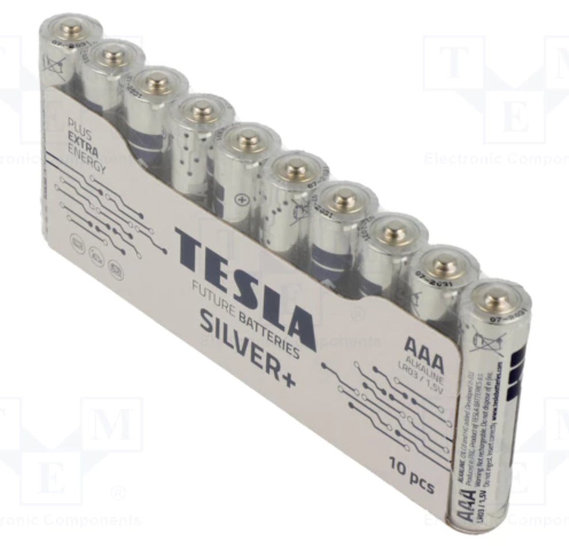 Tesla Future Silver+ Alkaline Battery - AAA (10 Pack)