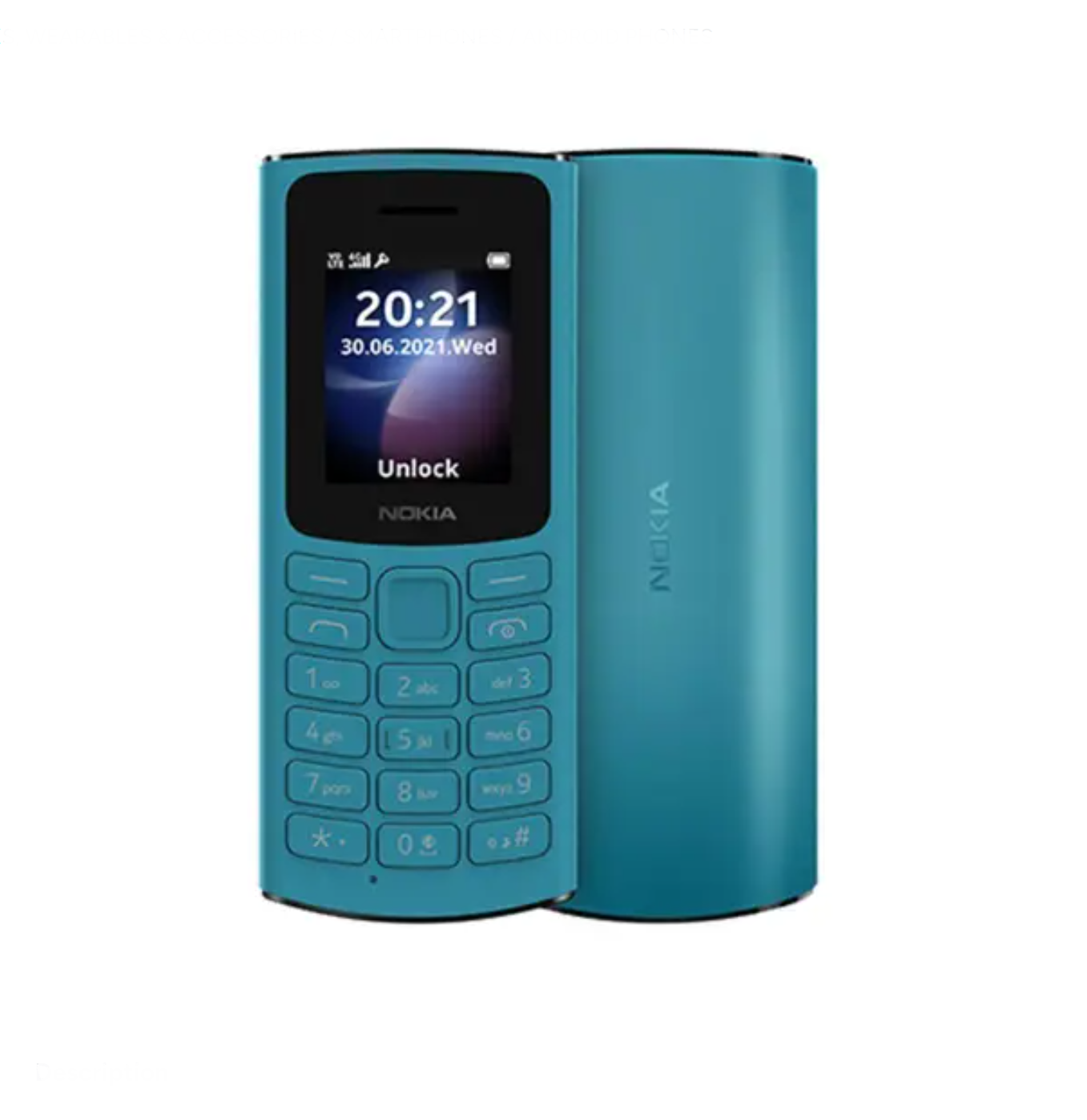 Nokia 105 4G 2023 (Dual Sim, 1.8'', 32GB, Feature Phone) Blue