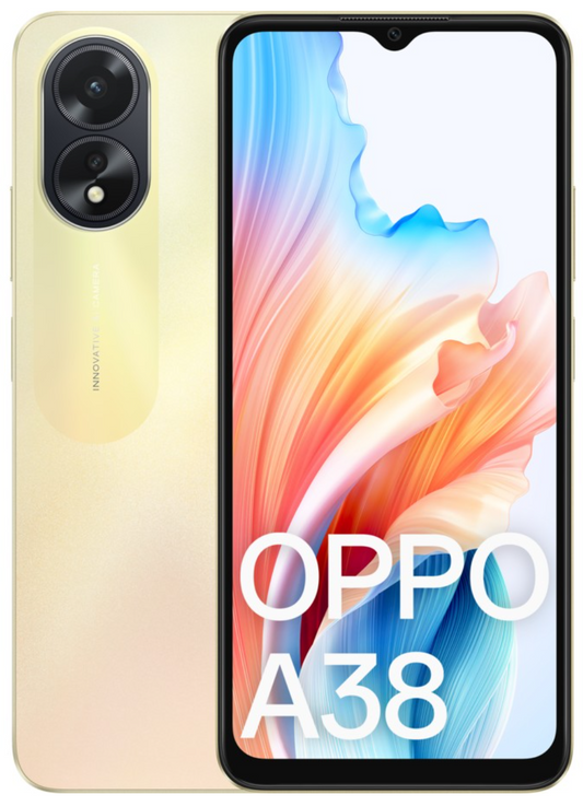 Oppo A38 (4G Dual Sim 128GB 6.56″ Screen) Glowing Gold + Bonus Gift