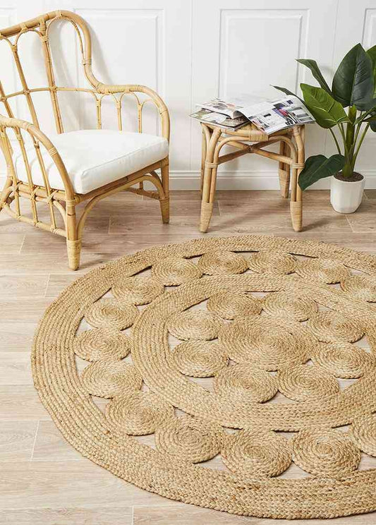 Atrium Pilu Natural By Rug Culture - 150X150CM - ROUND