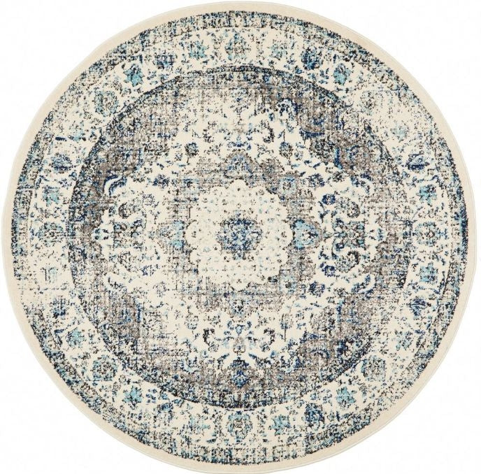 Evoke 251 White Round by Rug Culture -150X150CM - ROUND