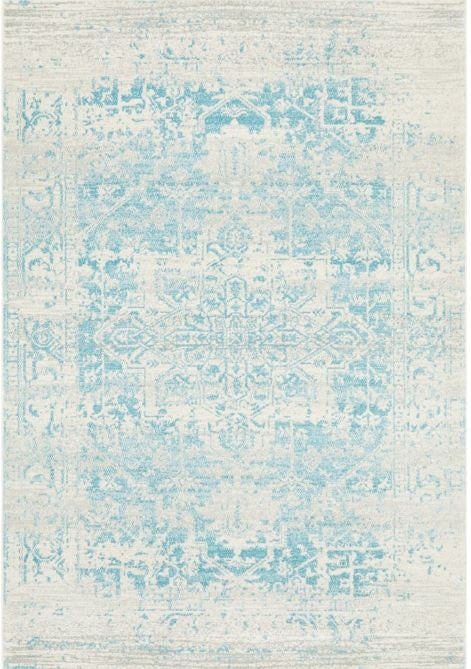 Evoke 253 White Blue by Rug Culture -230X160CM - RECTANGLE