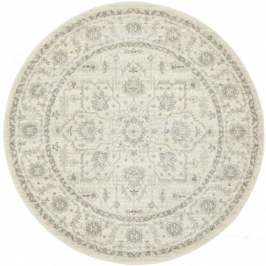 Evoke 261 White Round by Rug Culture -150X150CM - ROUND