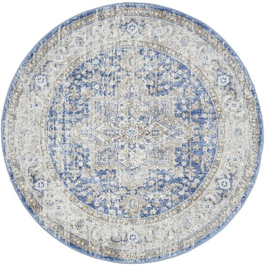 Mayfair Hugo Ocean Round by Rug Culture-150X150CM - ROUND