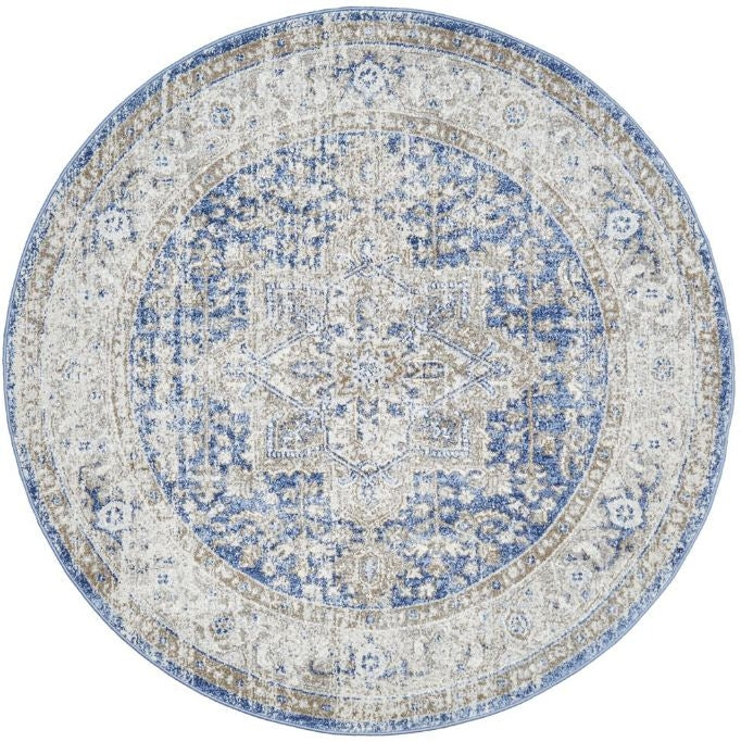 Mayfair Hugo Ocean Round by Rug Culture-240X240CM - ROUND