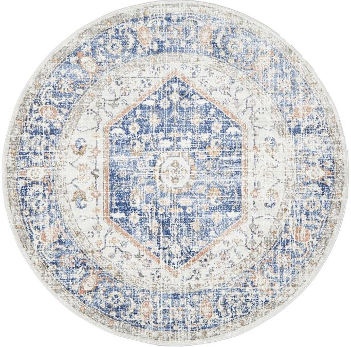 Mayfair Lorissa Blue Round by Rug Culture-200X200CM - ROUND