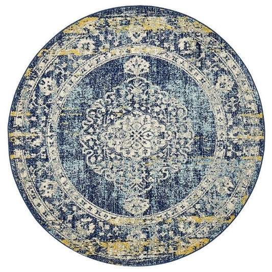 Museum 869 Navy Round by Rug Culture-240X240CM - ROUND