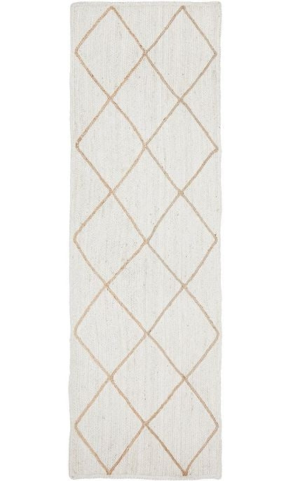 Noosa 333 White Runner by Rug Culture-300X80CM - RUNNER