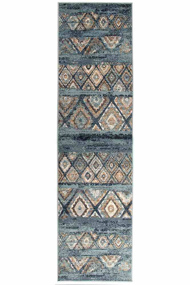 Oxford 430 Blue Runner By Rug Culture - 300X80CM - RUNNER