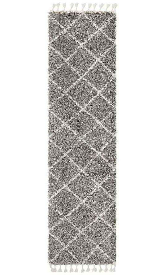 Saffron 22 Grey Runner by Rug Culture - 400X80CM - RUNNER