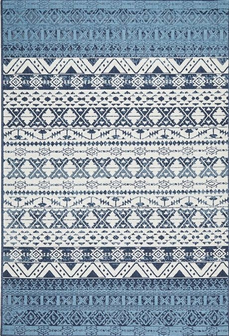 Seaside 3333 White Blue by Rug Culture-160X110CM - RECTANGLE