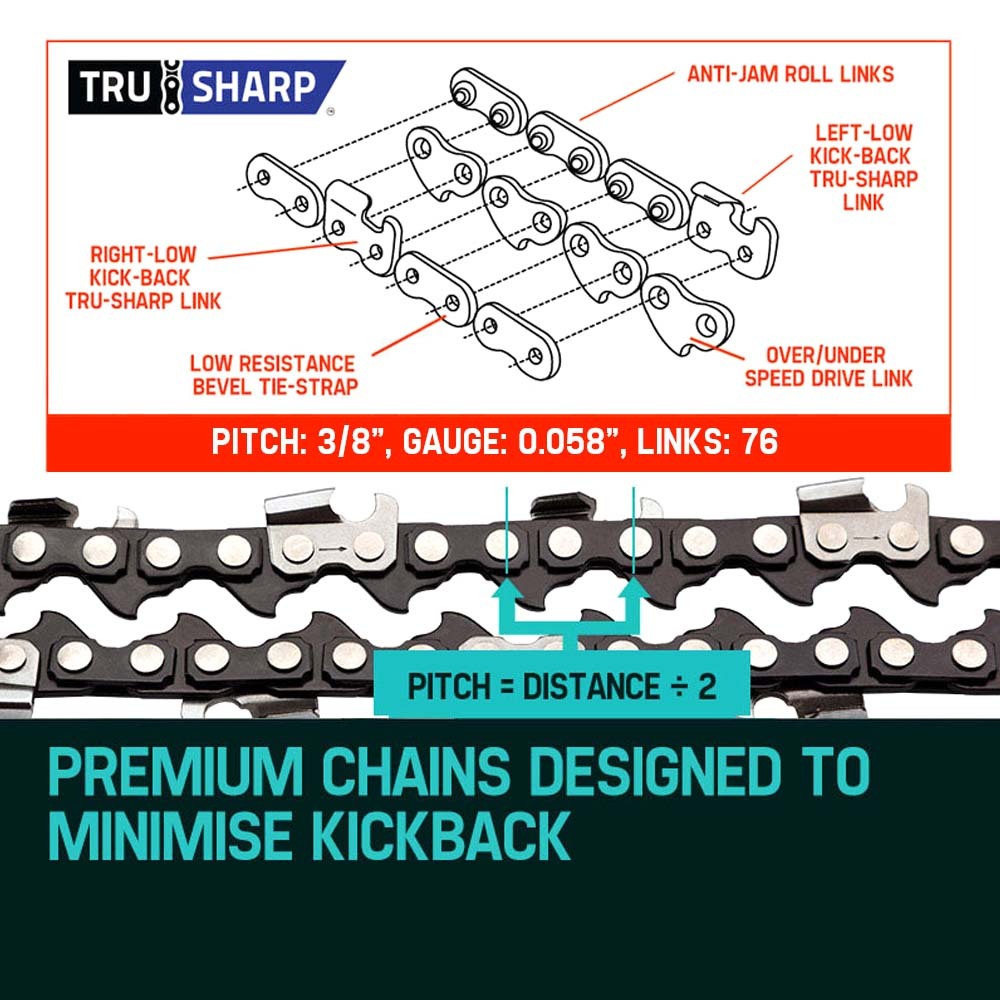 20 Baumr-AG Chainsaw Chain 20in Bar Spare Part Replacement Suits 62CC 66CC Saws