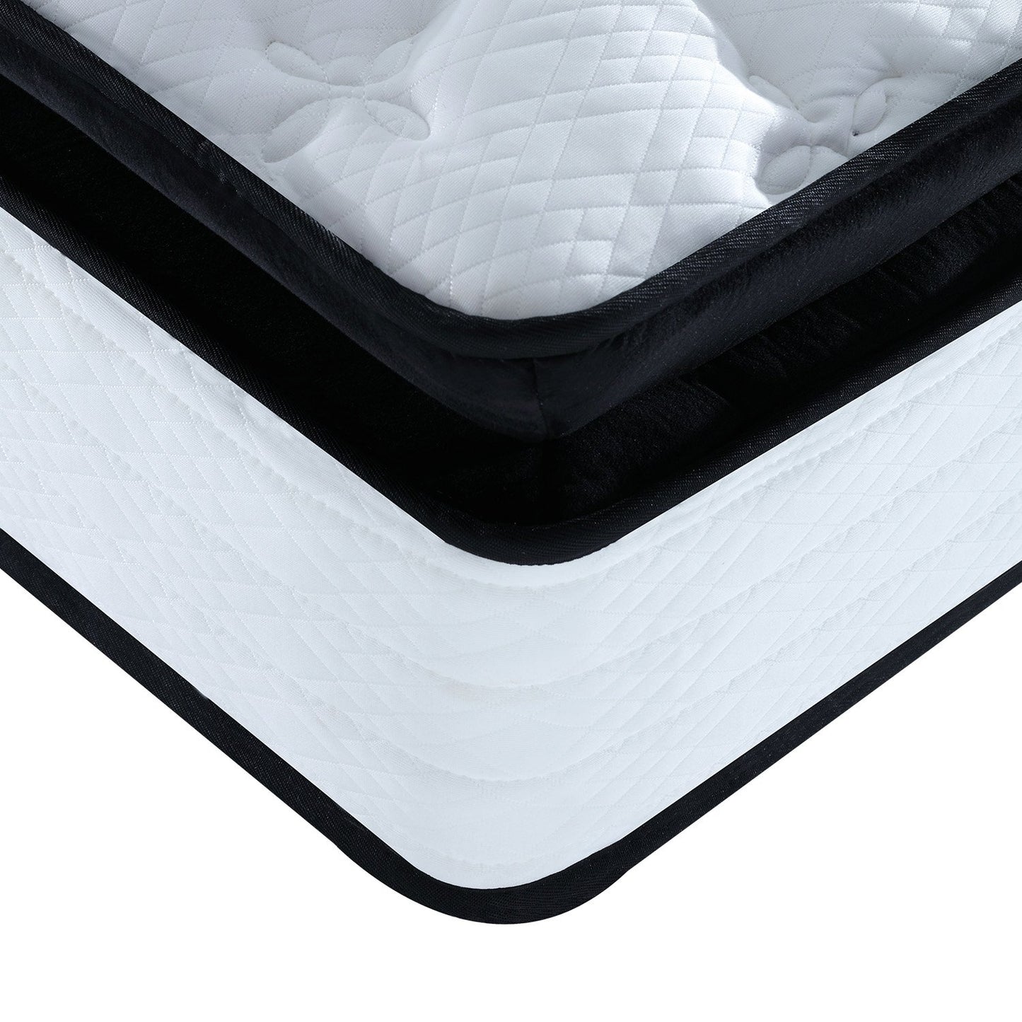 Laura Hill King Mattress Bed Size Euro Top 5 Zone Spring Foam 32cm Bedding Pocket