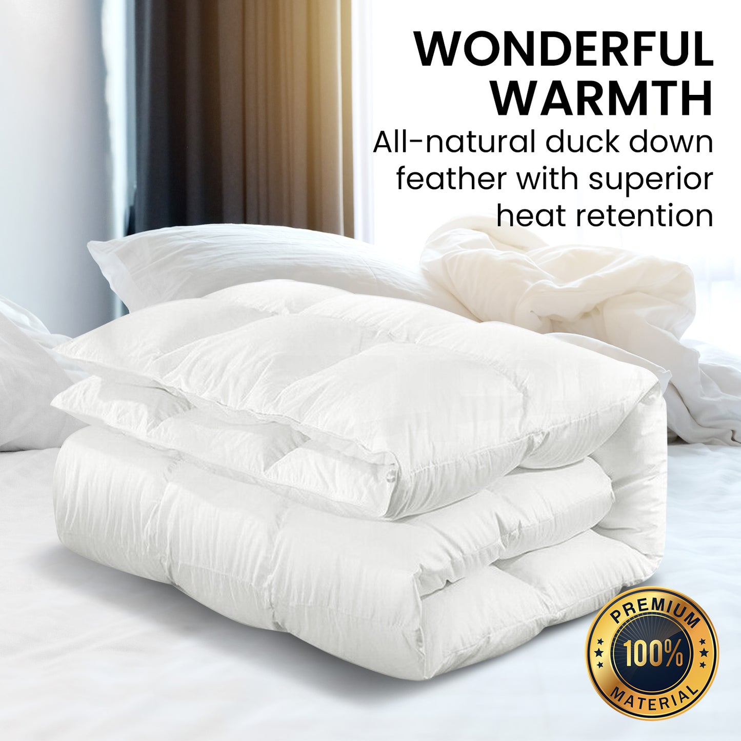 Laura Hill 500GSM Duck Down Feather Quilt Comforter Doona - Queen