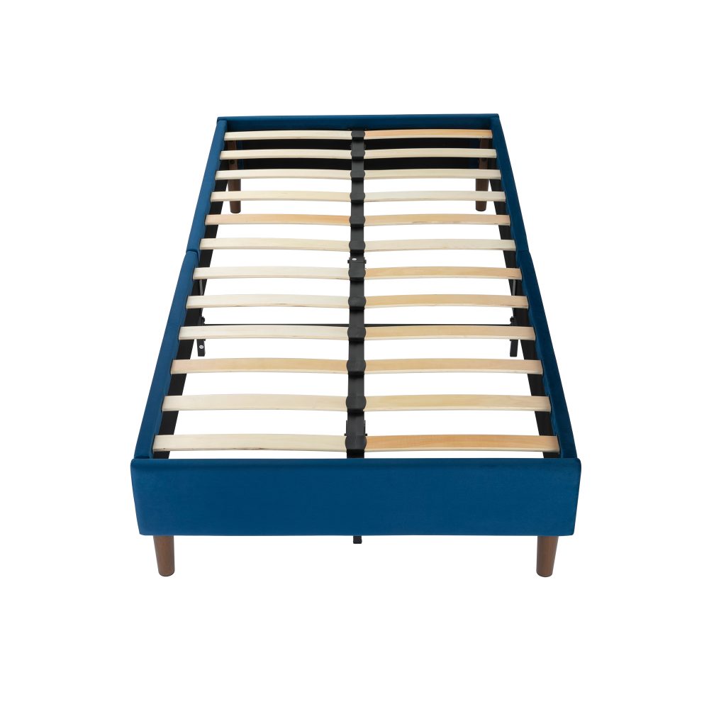 Velvet Blue Bed Frame – Queen