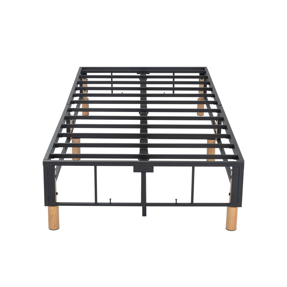 Metal Bedframe Mattress Foundation (Dark Grey) – Double