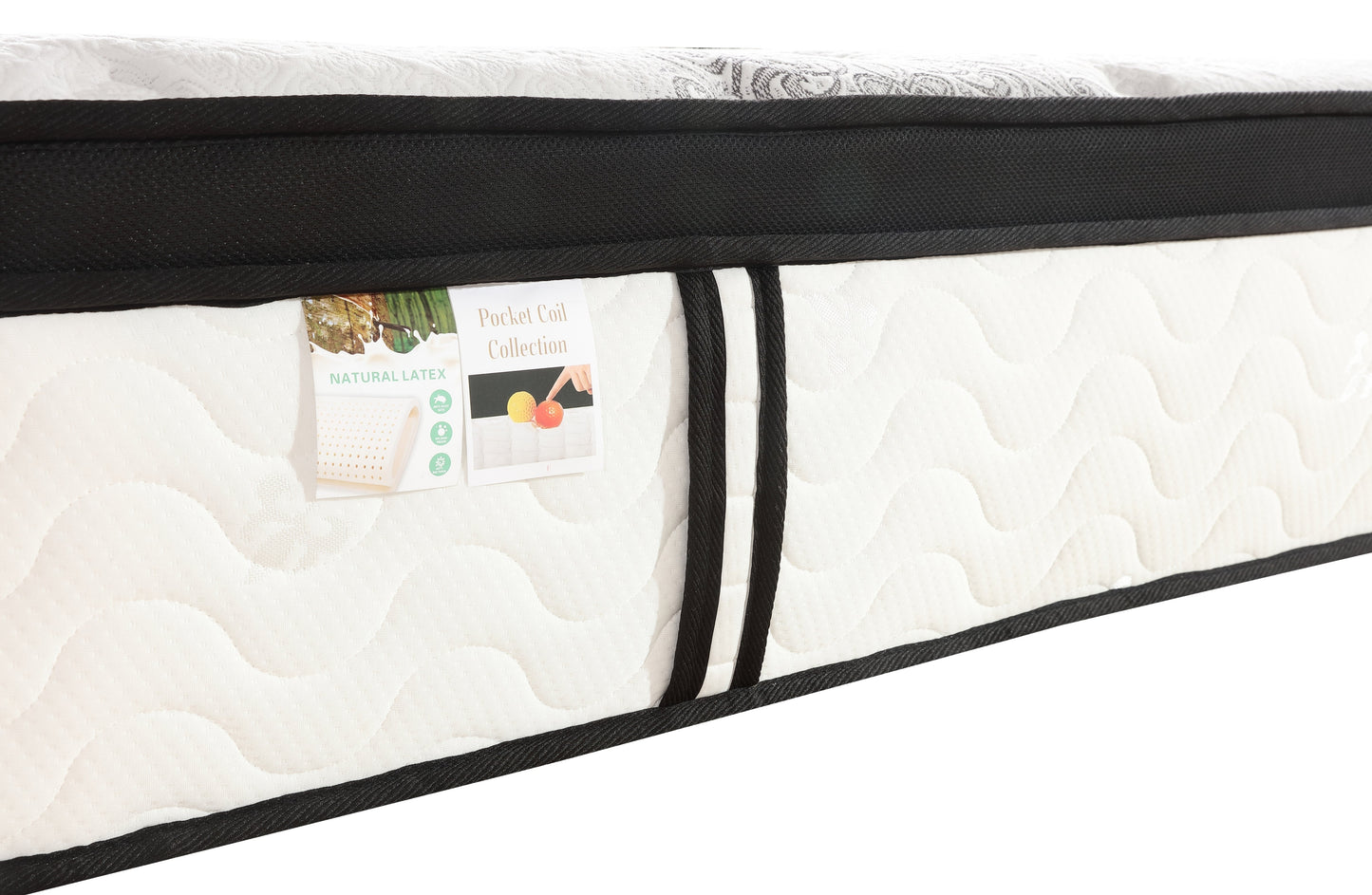 Chiro 7 Zone Latex Euro Top 35cm Pocket Spring Mattress - Double Size