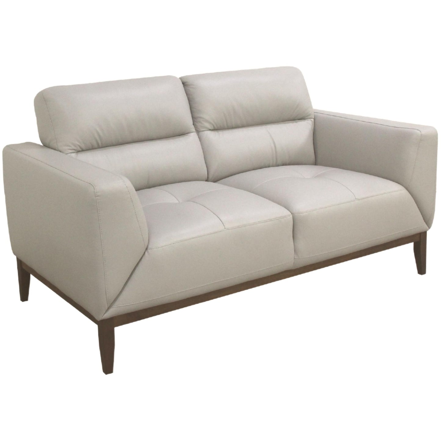 Downy  Genuine Leather Sofa 2 Seater Upholstered Lounge Couch - Silver