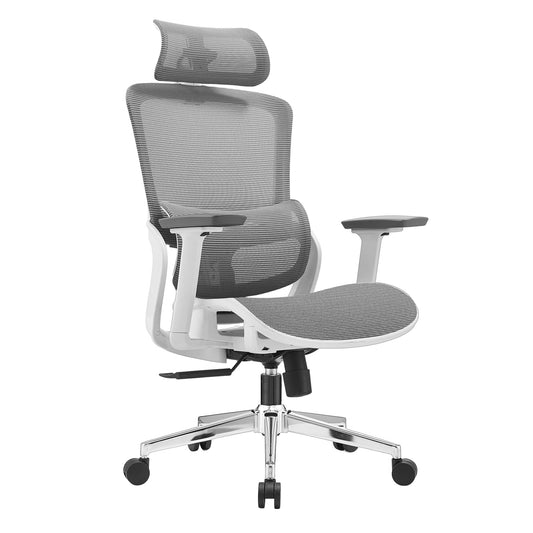 Elena High Back Full Mesh Ergonomic Office Chair In Grey