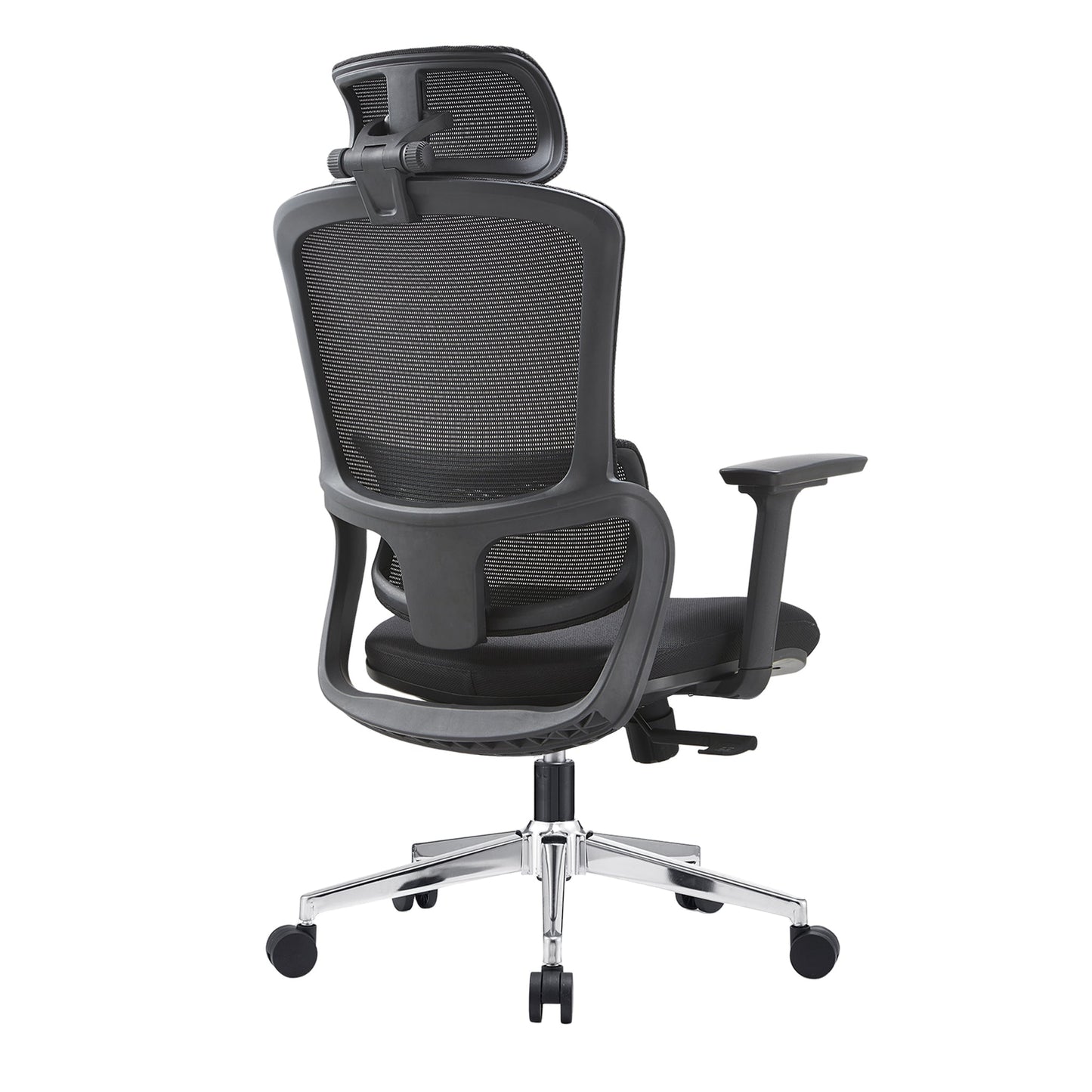 Elena High Back Fabric Seat Ergonomic Office Chair In Black