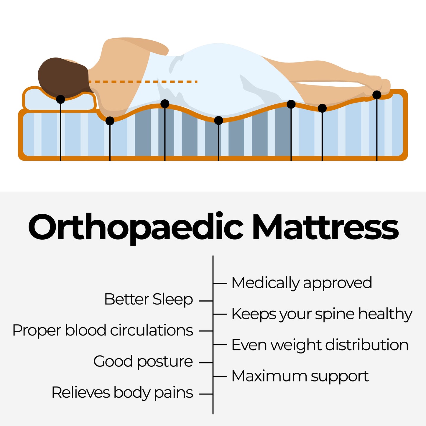 ChiroSleep Orthopaedic Euro Top Pocket Spring Single Mattress