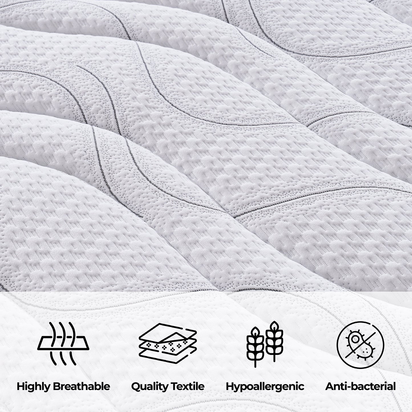 EasyDreamer Orthopaedic Euro Top Pocket Spring Double Mattress