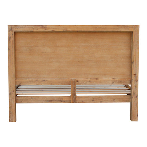 Bed Frame King Single Size in Solid Wood Veneered Acacia Bedroom Timber Slat in Oak